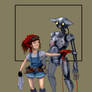 finished girl and robot