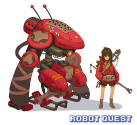 RobotQuest Girl Red