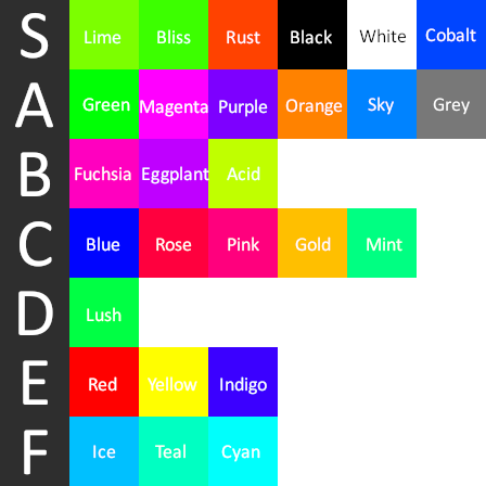 Color Tier List by CreatorJo on DeviantArt
