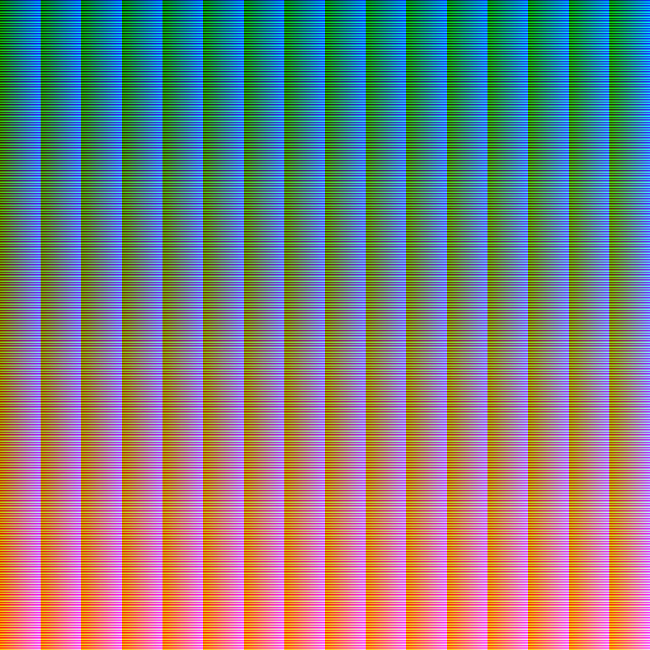 Every Single 24-Bit RGB Color by CreatorJo on DeviantArt