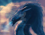 Ice Dragon At Dawn by KovoWolf