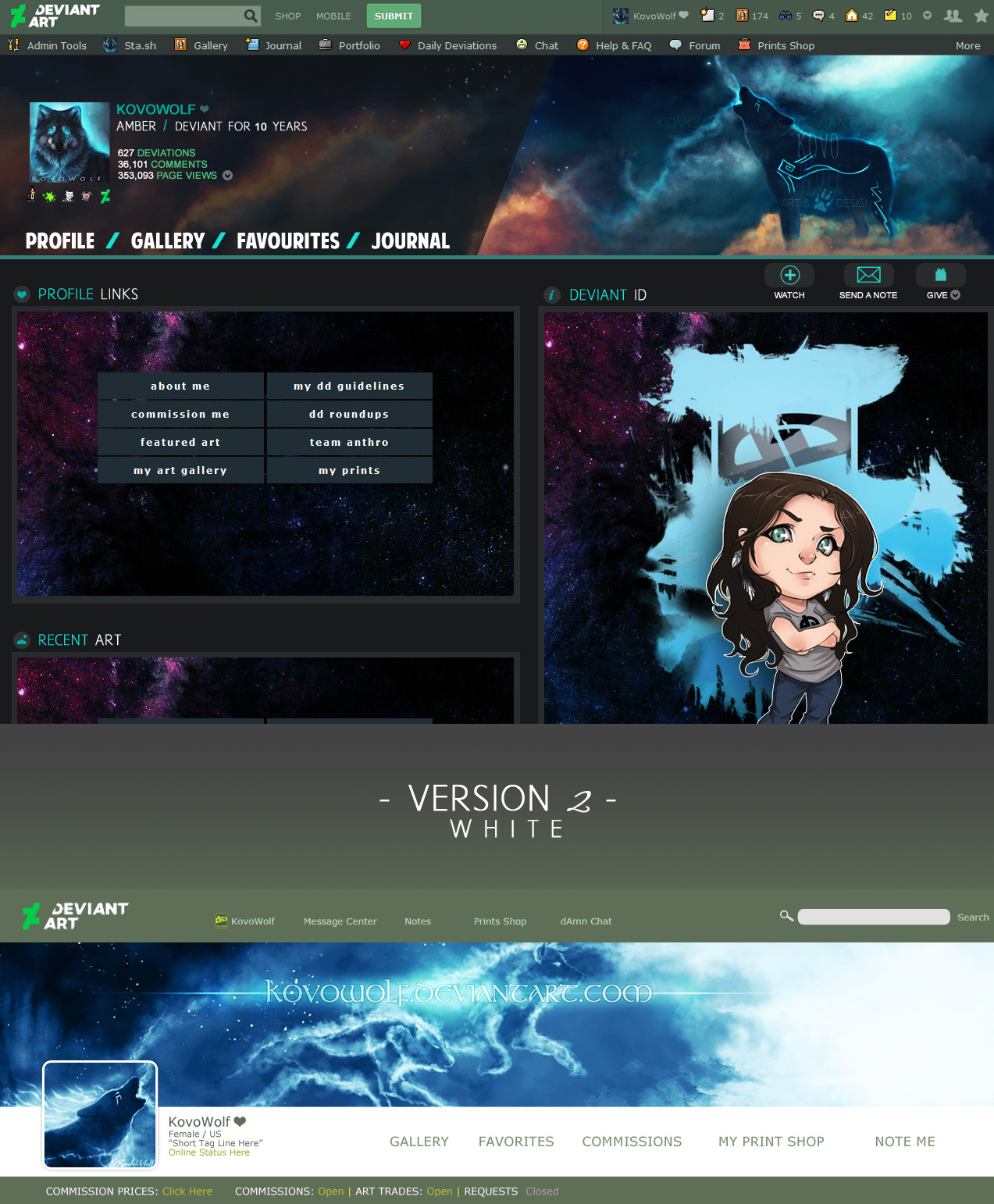 Generic Deviantart Profile DeviantART Profile Mockup by KovoWolf on DeviantArt