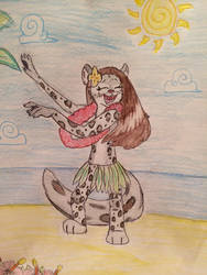 Hula leopard drawing