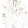 Sketch Easter angel