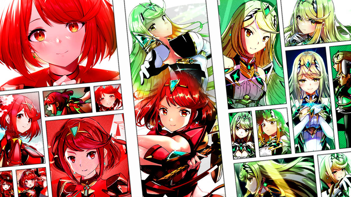 Pyra Character Design Hd Pyra and Mythra Wallpaper by SPAMMBOY on DeviantArt
