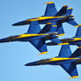 Blue Angels F/A-18 Minimal Space Delta Formation