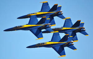 Blue Angels F/A-18 Minimal Space Delta Formation