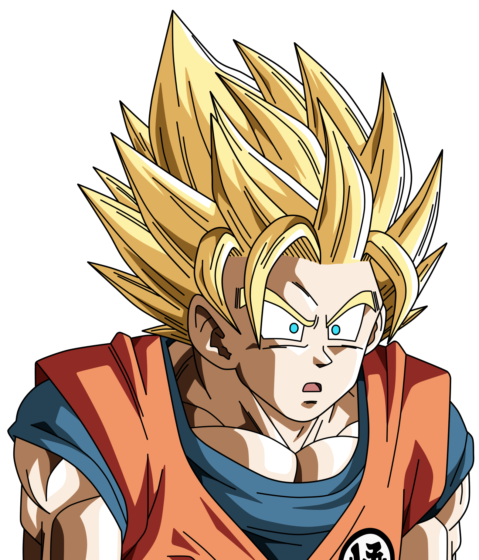 Goku (CC) SSJ Blue  2 (Yellow Gi Palette) by SSJROSE890 on DeviantArt