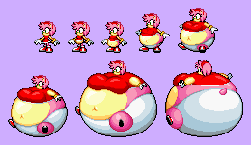 Amy Sprites by PrincessPinkAmyRose on DeviantArt