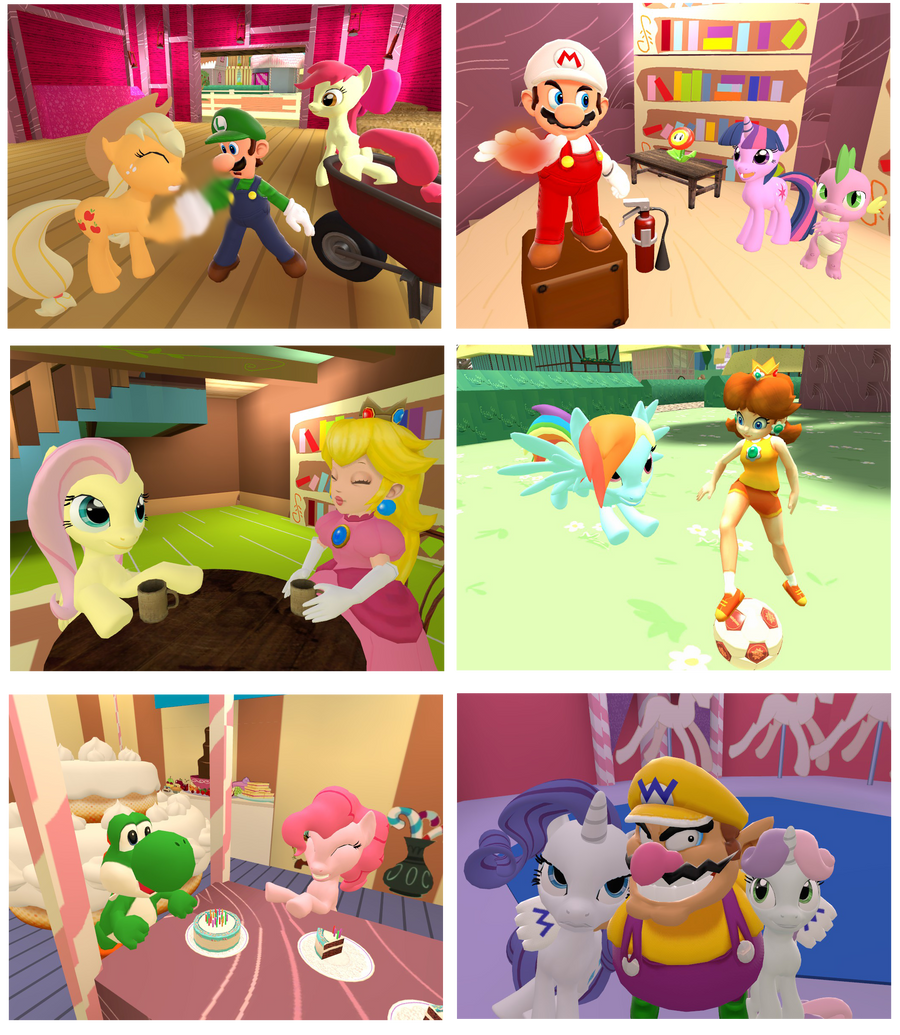 Ponies and Mario!