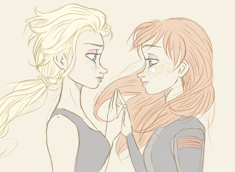 Elsa and Anna Divergent AU