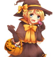 Rin Kagamine - Halloween Render