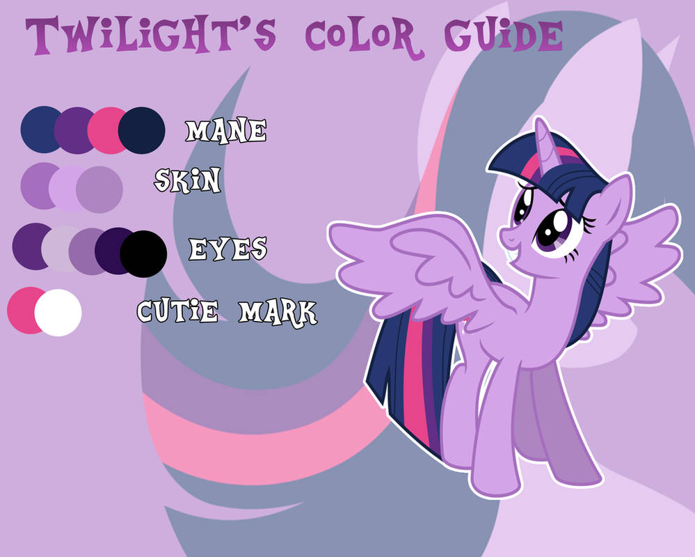 Twilight Sparkle color guide by Alme-Nyan on DeviantArt