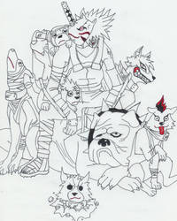 kakashi anbu with dogs