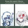 Draw it again meme- Anime vampire girl