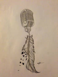 Feather and mic