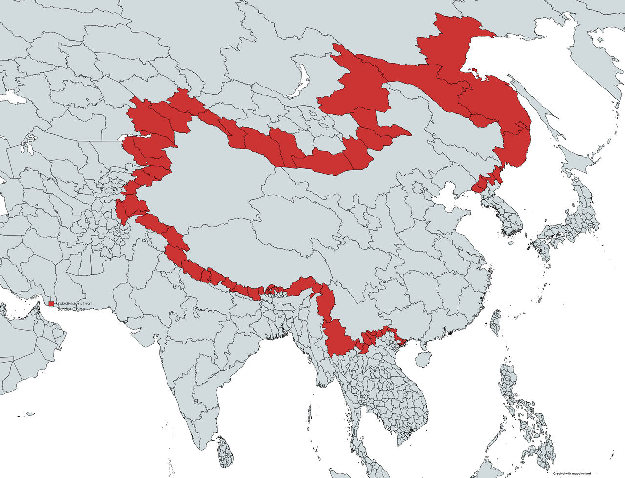 Deviantart China Map Subdivisions that Border China by AlexkiszlReturns on DeviantArt