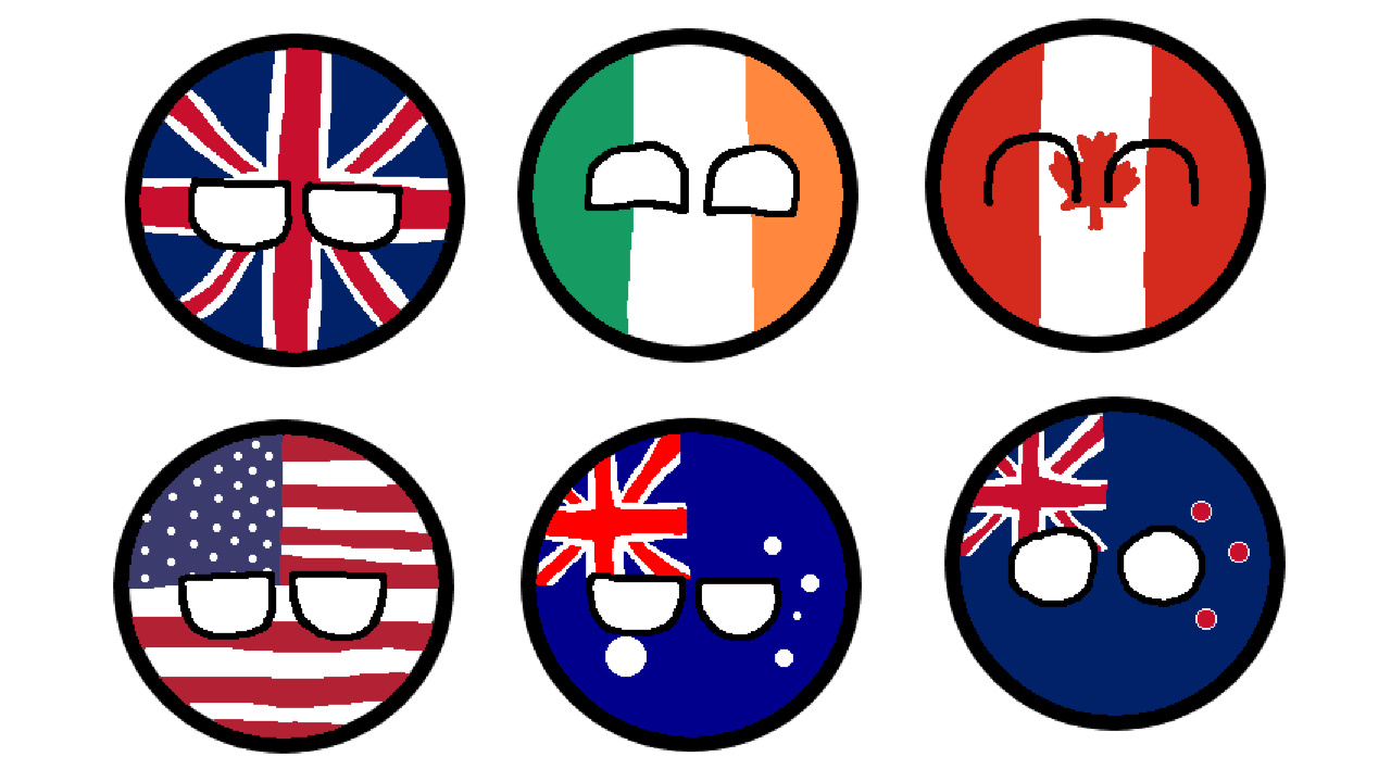 Engrish Guide Countryballs English-Speaking Countryballs by AlexkiszlReturns on DeviantArt