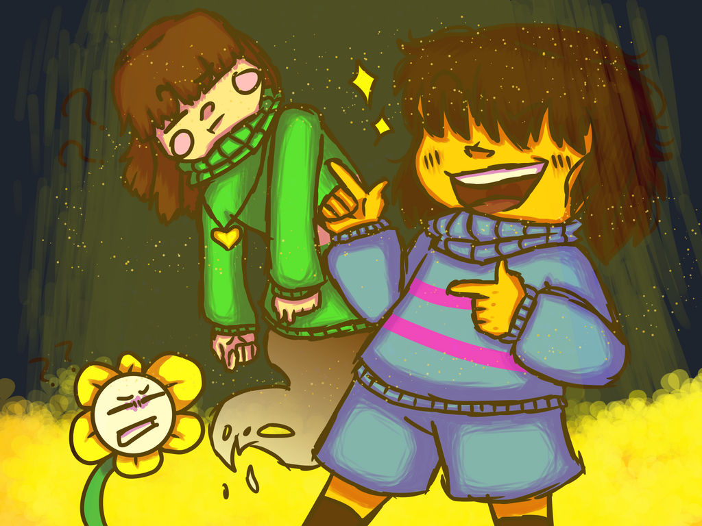 Undertale Frisk Chara And Flowey By Fen S On Deviantart Undertale Frisk Chara And Flowey By Fen S On Deviantart