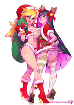 Panty and Stocking wish you happy holidays