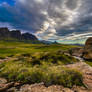 Moody skies and rugged country