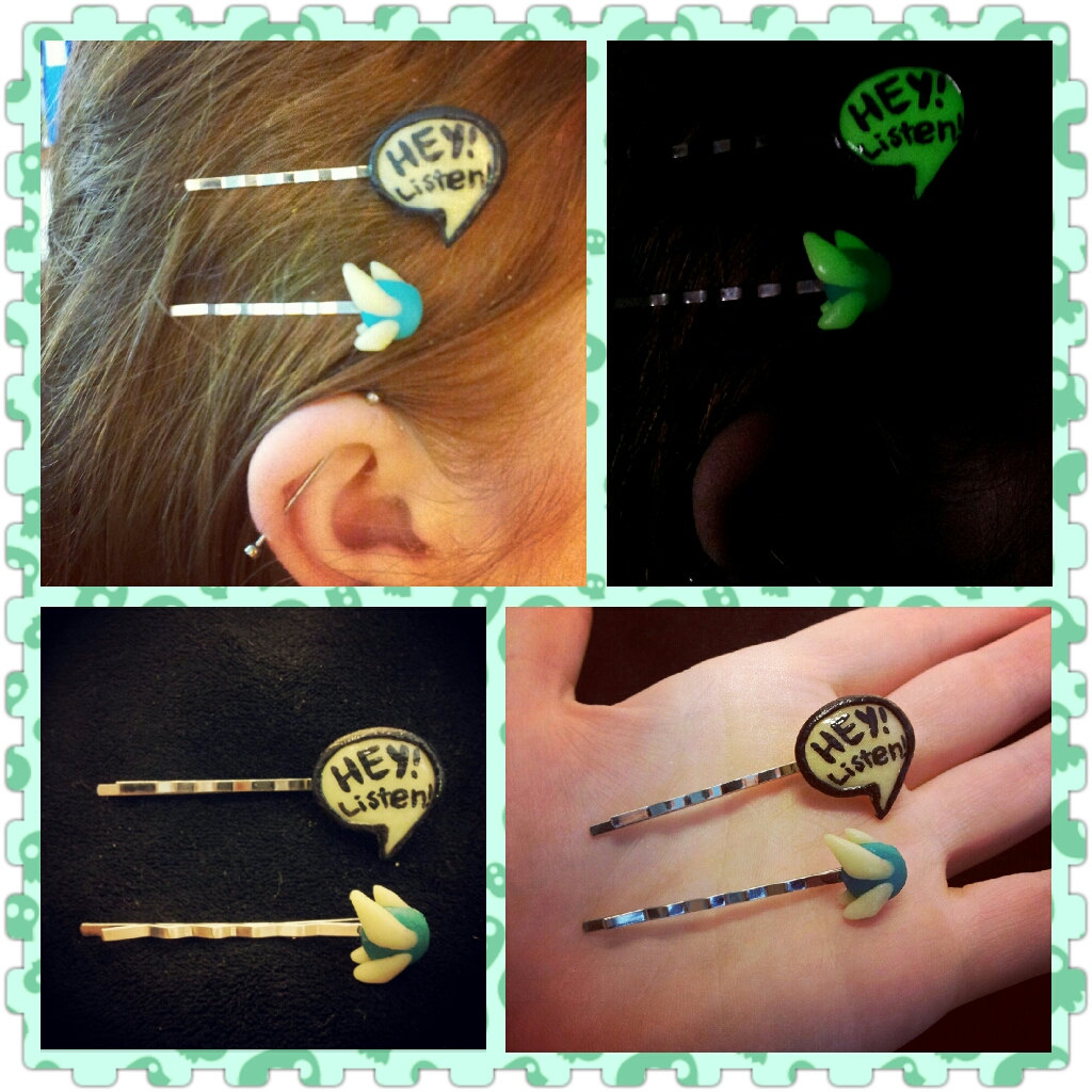 Navi and Speech Charm Hair Pin set