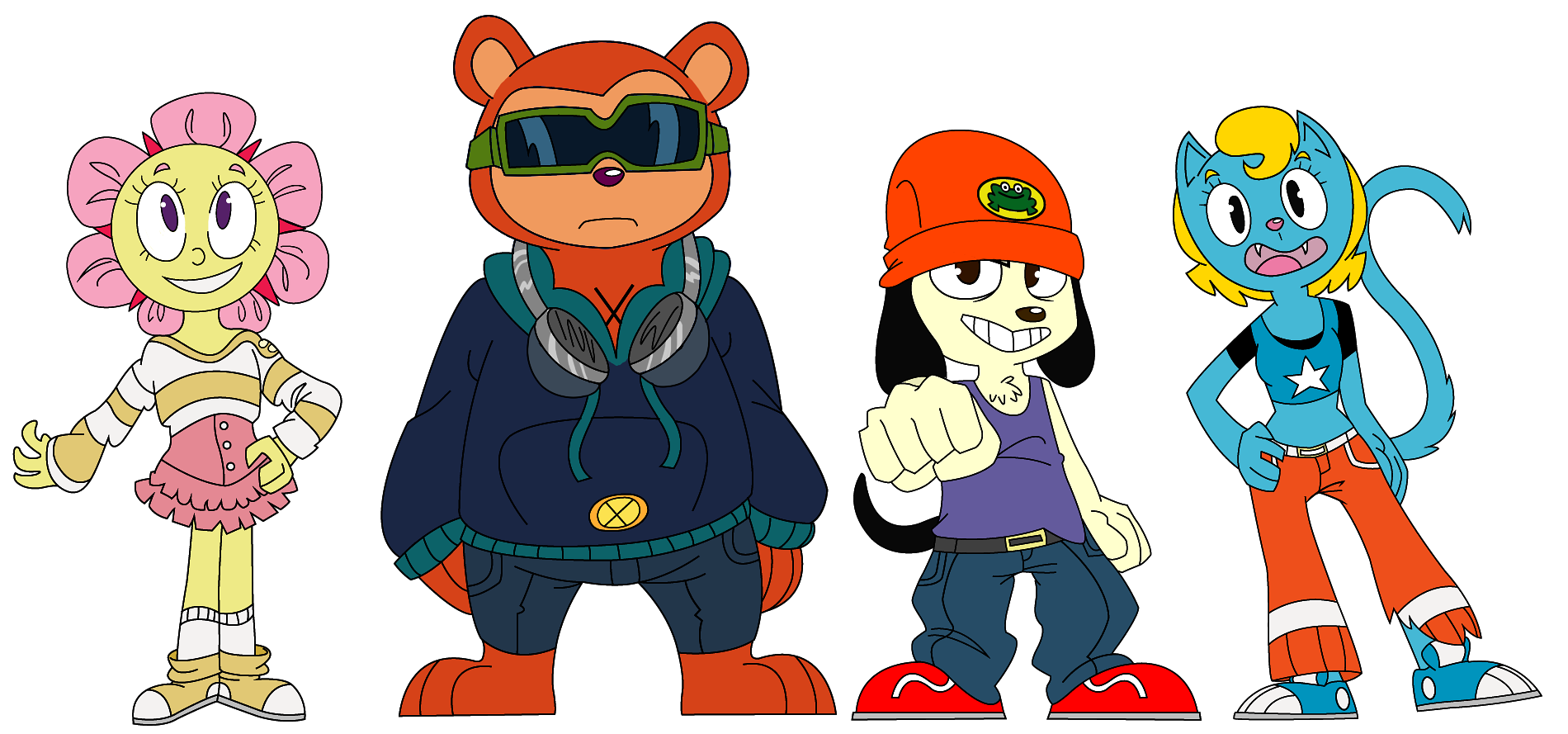 All of PTR2 characters (w/o Parappa) by UnitedWorldMedia on DeviantArt