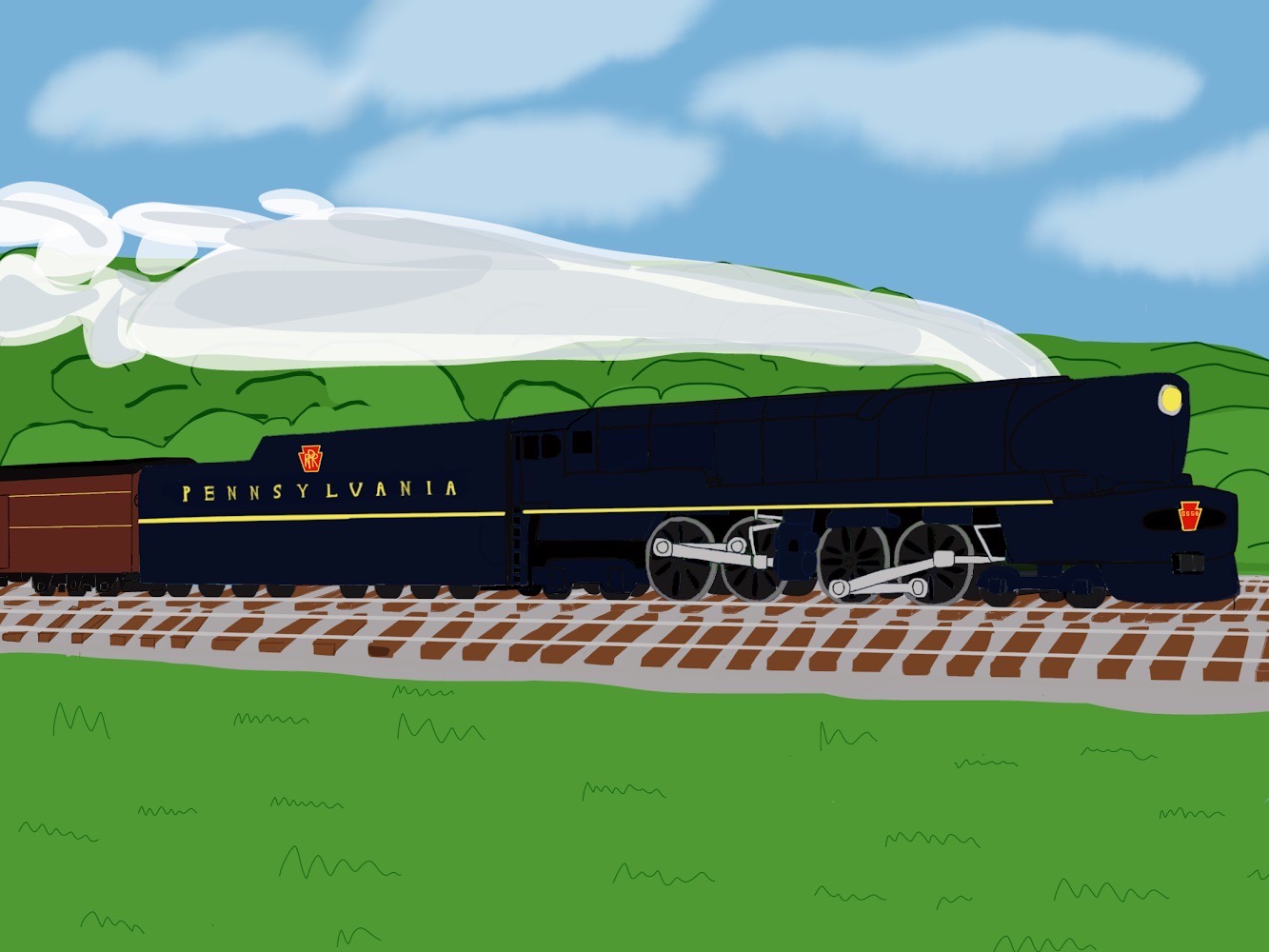 Deviantart Train Engine Pennsylvania t1 steam locomotive by drewchasey24 on DeviantArt