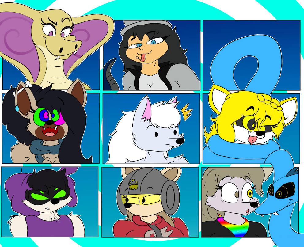 9 chacarcters by DavidTheWolfx10 on DeviantArt