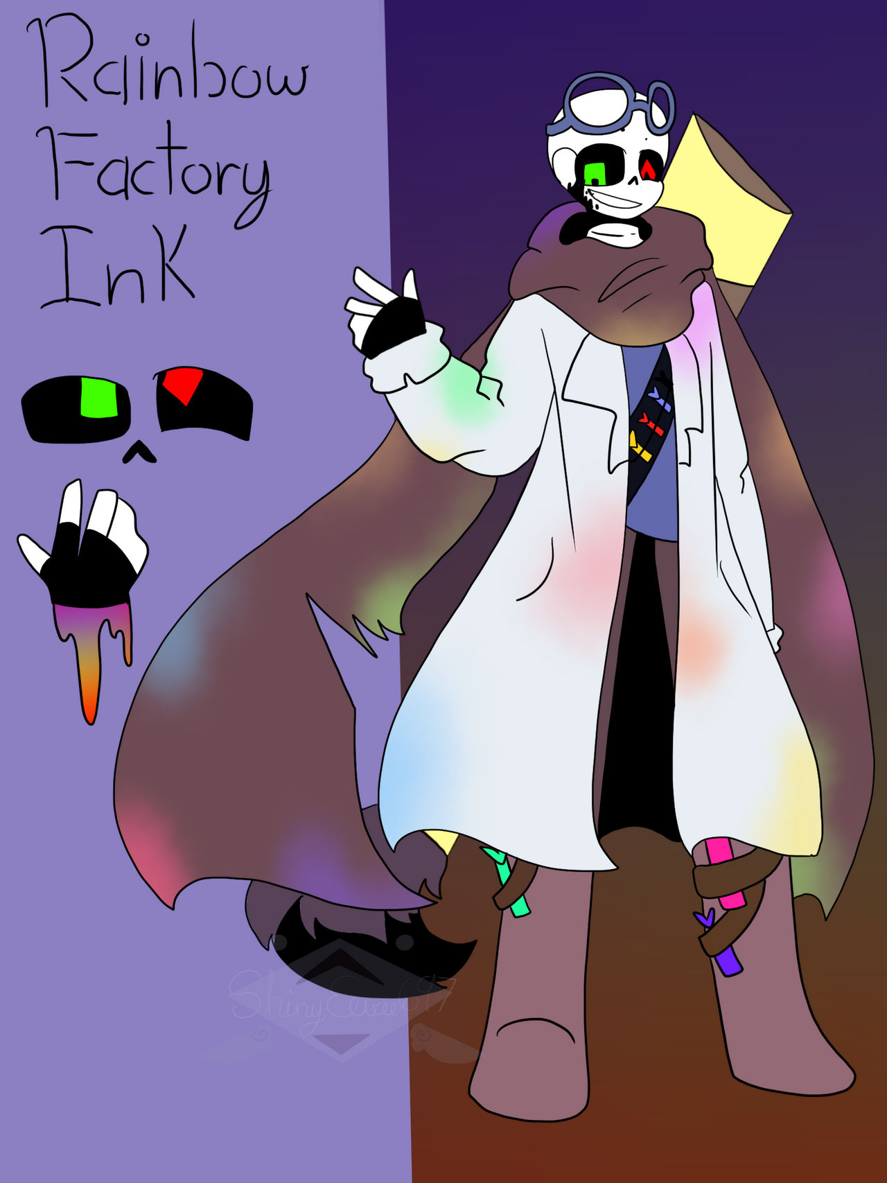 Rainbow Factory Ink | Ref sheet by GhostlyLinks on DeviantArt