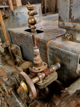 Detail of an old mine hoist