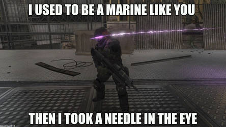 Marine gets needle to face