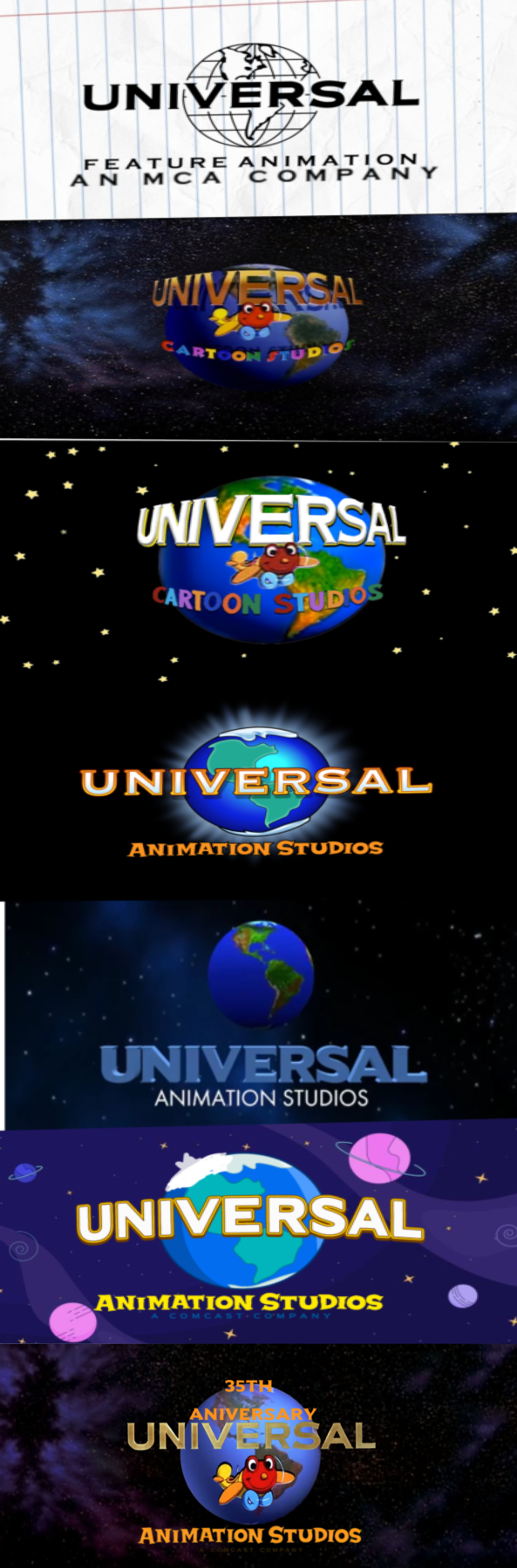 Universal Cartoon Example Universal animation studios 35 aniversary logo by kipperfan1997 on ...
