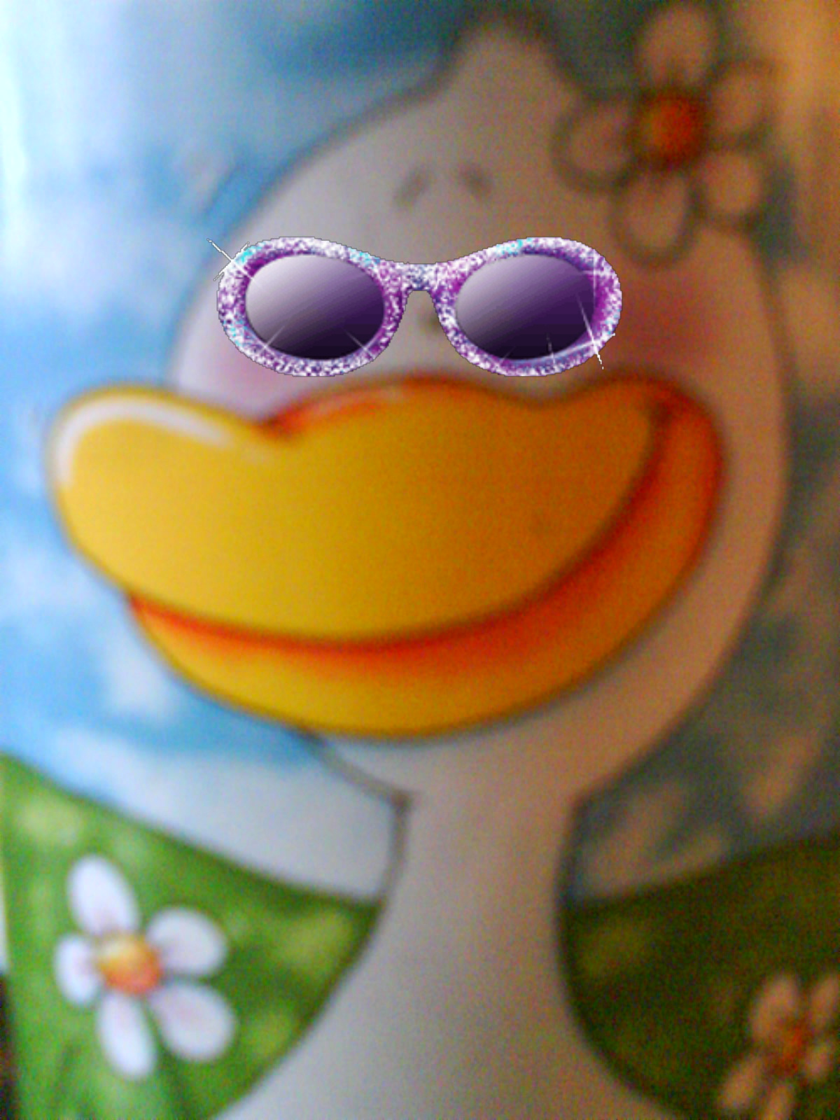 duck with glasses cartoon