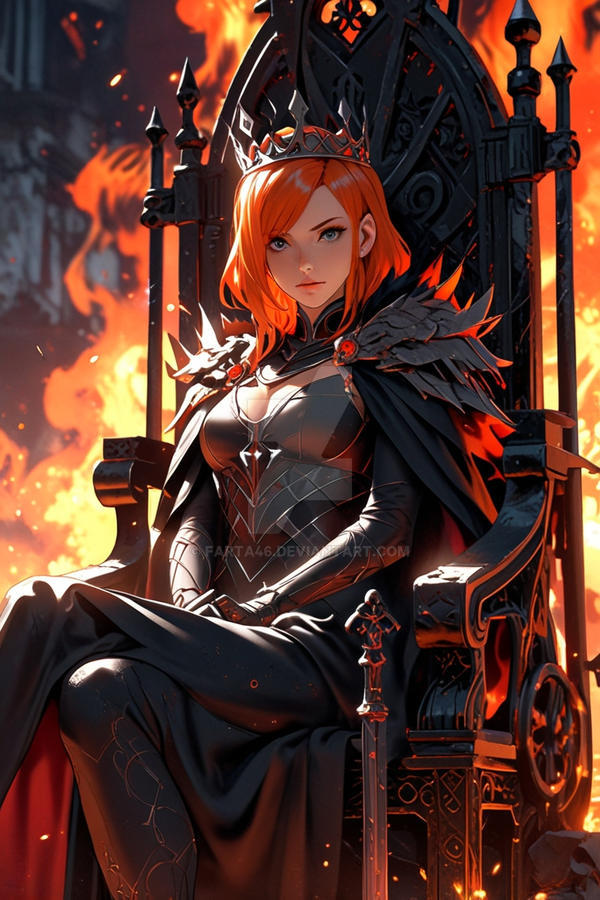 Queen R Anime Anime woman, the fiery queen by farta46 on DeviantArt