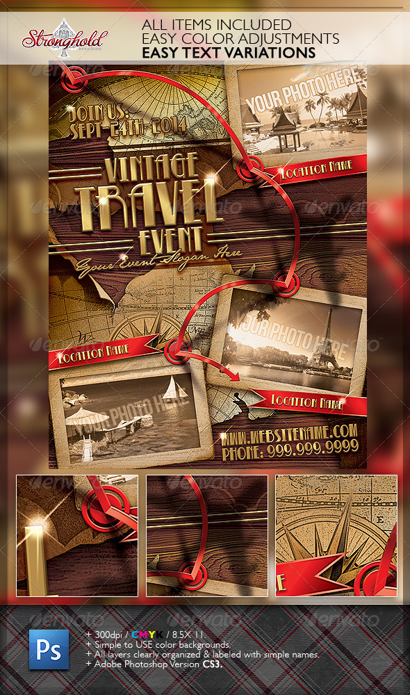 VINTAGE TRAVEL FLYER TEMPLATE