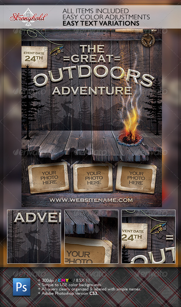 VINTAGE OUTDOOR CAMPING ADVENTURE FLYER