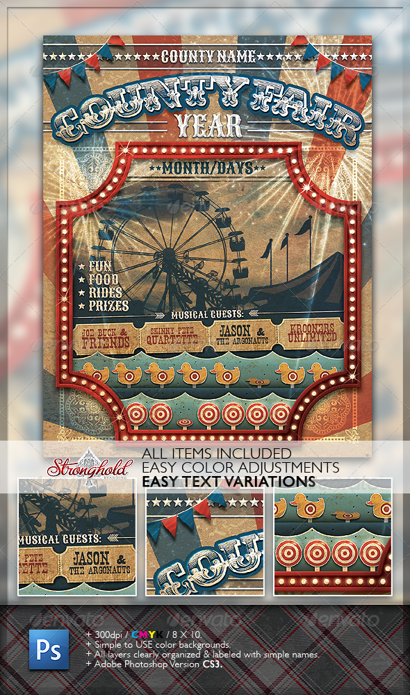 VINTAGE CARNIVAL FLYER TEMPLATE