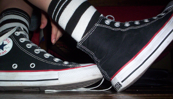 The black converse