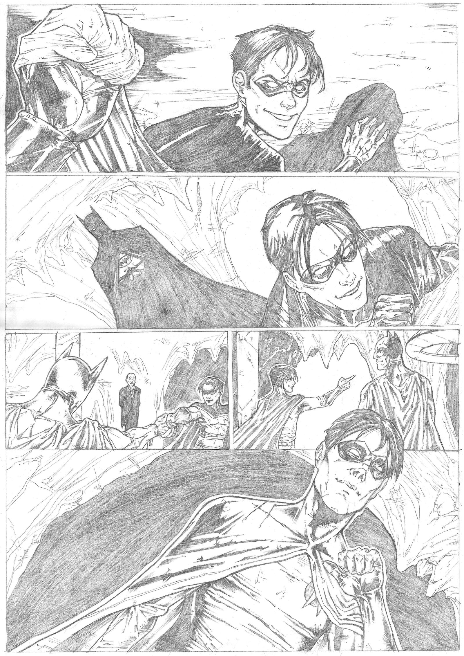 Batman page 4 Sample - A3 pencil