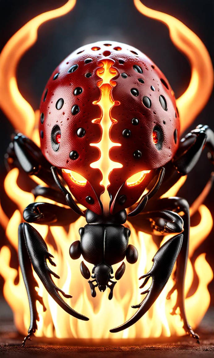 A scarry demon ladybug mutant living inside of a f by Husk69 on DeviantArt