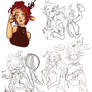 Adeline n friends sketch dump