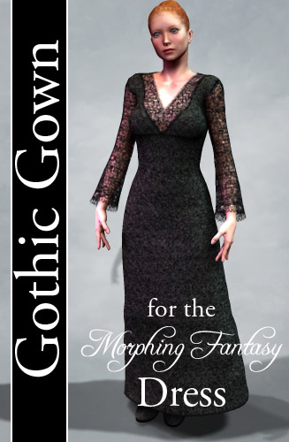 Gothic Gown Texture for Morphing Fantasy Dress