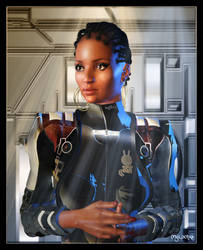 Uhura Portrait 03 Tech Background