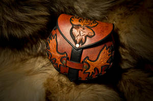 Leather Moose Shoulder Bag