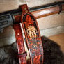 Tooled Leather Gun Sling