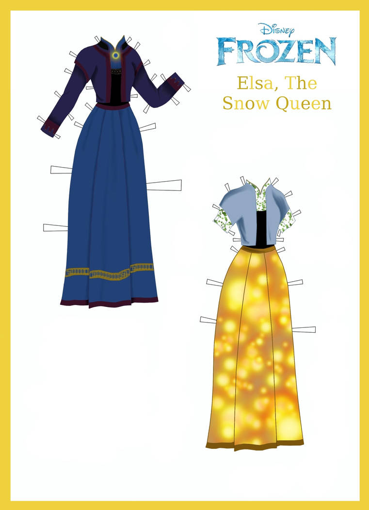 Disney's Frozen Paper Dolls: Elsa's Outfits Page 2 by evelynmckay on ...