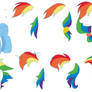 Mlp Rainbow Dash Mane Set Base By Selenaede D9eoya