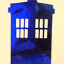TARDIS inspired Royal Blue Chrome Decal