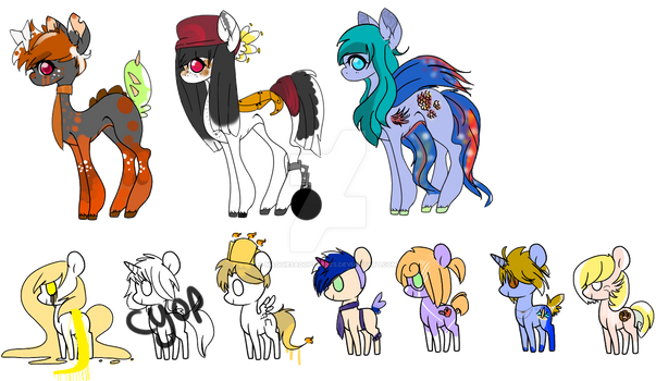 Unsold Adopts+One newly made pony [OPEN]